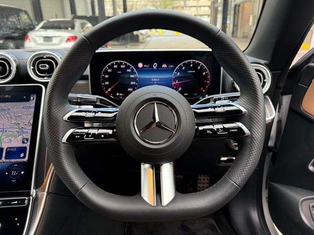 CLE CLE200 カブリオレ スポーツ レザーEX ドライバーズP 幌黒 茶本革 ヘッドアップディスプレイ ブルメスター シートベンチレーター 360°カメラ アンビエントライト メモリー付きパワーシート メルセデスケア継承(21枚目)