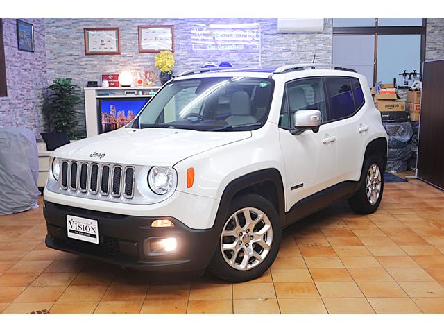 ジープ・レネゲード リミテッド　電動ガラスサンルーフ　アイボリー本革ヒーター付パワーシート　クルーズコントロール／ブラインドスポット　純正１７ｉｎＡＷ　ステアリングヒーター　ナビ／Ｂｔ／ＡＵＸ／ＵＳＢ／Ｂカメラ／ＥＴＣ　スマートキー（3枚目）