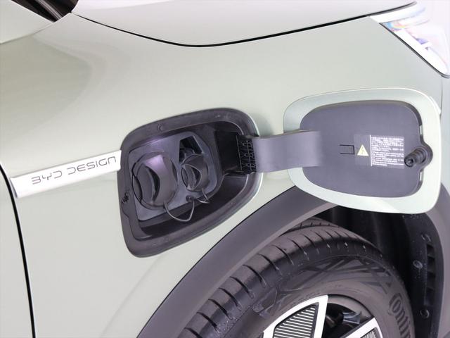 右側のフロントフェンダーには充電口があります　急速充電と通常の充電の両方が１箇所にまとまっています