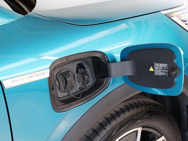 右側のフロントフェンダーには充電口があります　急速充電と通常の充電の両方が１箇所にまとまっています