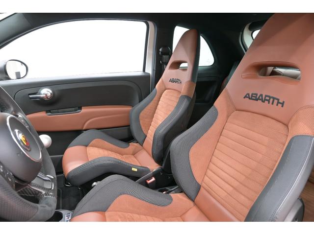 アバルト595 コンペティツィオーネ 左H 5MT Sabeltブラウンスポーツシート レコードモンツァ 純正タッチスクリーン Carplay ブレンボレッドキャリパー カーボンスカッフプレート 純正17インチAW 2年保証付(17枚目)