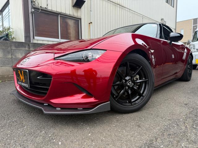 ロードスター Ｓスペシャルパッケージ　カーボン調フロントスポイラー　車高調　社外マフラー　フルセグテレビ　ナビ　ＥＴＣ　　ＬＥＤヘッドライト　リヤワイドドレッドスペイサー　プッシュスタート　テレビキット（7枚目）