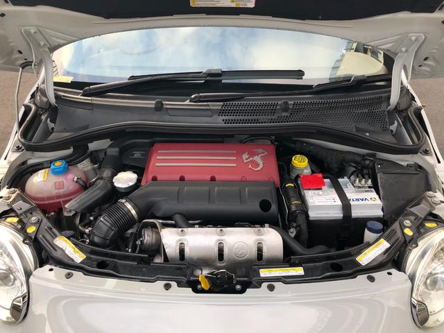 アバルト５９５ ツーリズモ　Ｒ７．１０タイベル交換済ＥＴＣパドル純正１７ＡＷ黒革（16枚目）