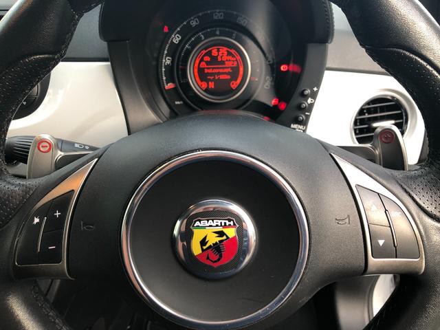 アバルト５９５ ツーリズモ　Ｒ７．１０タイベル交換済ＥＴＣパドル純正１７ＡＷ黒革（30枚目）