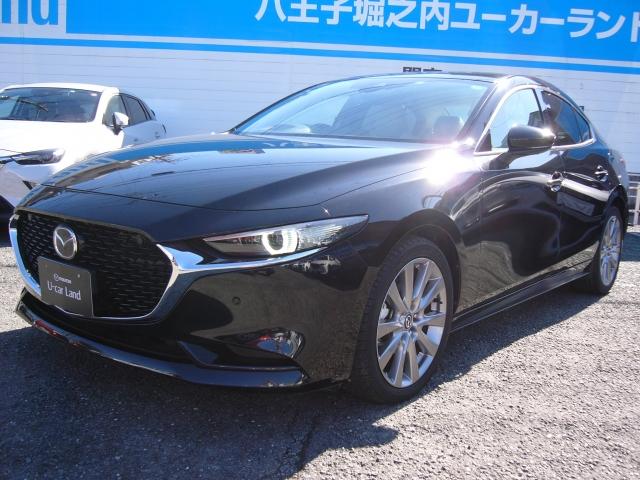 マツダ ｍａｚｄａ３セダン２ ０ ２０ｓ ｌパッケージ 白レザー内装３６０度カメラ レザーシート ｄｖｄ フルセグ ワンオーナー 全方位カメラ ｃｄ シートヒーター パワーシート メモリーナビの中古車 車体価格230 4万円 19 令和1 年式 走行2 1万キロ 車体色ジェット