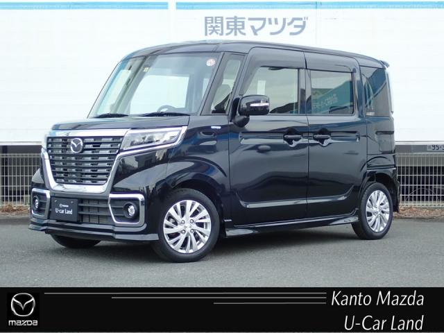 マツダ フレアワゴンカスタムスタイル ６６０　カスタムスタイル　ハイブリッド　ＸＧ　２ＷＤ　純正フルエアロ　ＬＥＤヘッドライト　１４ＡＷ　ケンウッド地デジ付きメモリーナビ　左側電動スライドドア　アクリルバイザー　地デジ　横滑り防止機能　コーナーセンサー　ＬＥＤヘッドライト　記録簿