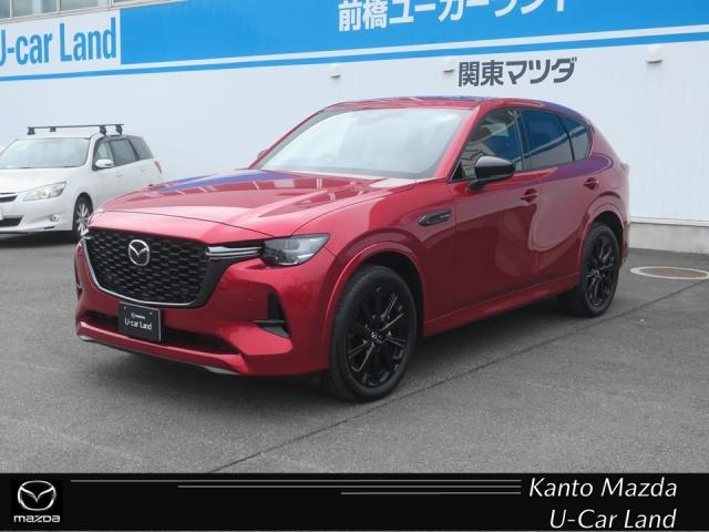 ＣＸ－６０ ＸＤハイブリッドプレミアムスポーツ　４ＷＤ・ナビ・地デジ・２カメラドラレコ・２０インチＡＷ　ガラスルーフ　ブルートゥース　ＵＳＢポート　ＥＴＣ車載器　ドラレコ　シートヒーター　記録簿　本革シート　ＡＢＳ　横滑り防止装置　電動シート（1枚目）