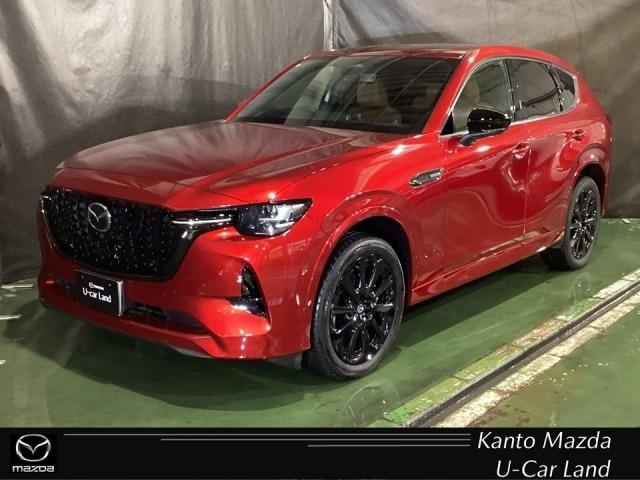 ＣＸ－６０ ３．３　ＸＤハイブリッド　プレミアム　スポーツ　ディーゼルタ　ダブルサンルーフ　シートヒー　パワーゲート　レーダークルコン　ＬＥＤヘッドライト　車線逸脱警報装置　パワーシート　スマートキー　オートハイビーム　フルオートエアコン　４ＷＤ　レザーシート　ＡＢＳ（1枚目）