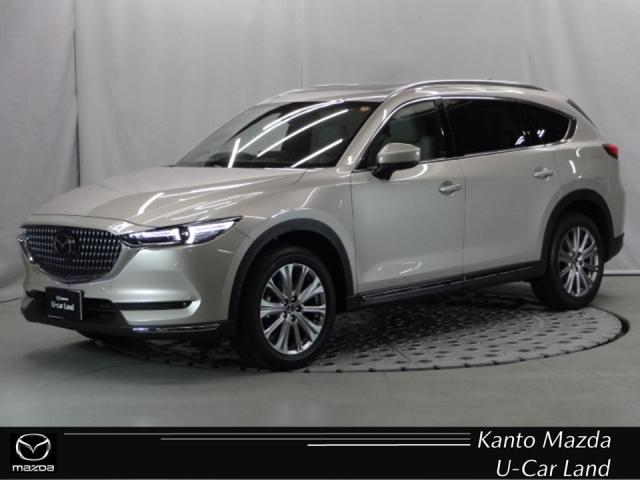 ＣＸ−８(マツダ) ２．２　ＸＤ　エクスクルーシブ　モード　ディーゼルターボ　６人乗り　内装ピュアホワイト：ナッパレザー　電動スライドガラスサンルーフ　ルーフレール　ハンズフリー機能付きパワーリフトゲート　１０．２５インチセンターディスプレイ　アームレスト付きコンソール　ボーズ 中古車画像