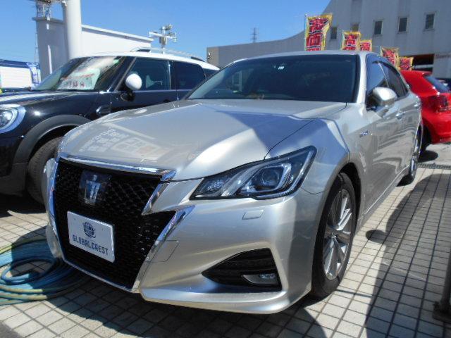 トヨタ クラウンハイブリッドアスリートg アルミ bモニター レーダーc スマートキ etc パワーシート プリクラッシュセーフティーシステム hidヘッドライト キーレスエントリーの中古車 車体価格269 8万円 2017 平成29 年式 走行5 9万キロ 車体色シルバー 埼玉