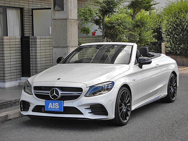 Cクラスカブリオレ（AMG）Ｃ４３　４マチック　カブリオレ　純正ナビ　フルセグＴＶ　　サラウンド　Ｂｕｒｍｅｓｔｅｒサラウンドシステム　レーダーセーフティ　ヘッドアップディスプレイ　純正１９インチＡＷ　禁煙車 中古車画像