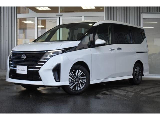 ハイウェイスターV 登録済未使用車 純正12.3インチナビ フルセグTV ETC2.0 前後ドラレコ アラウンドビュー インテリミラー LEDヘッド SOS プロパイ 両側オート 寒冷地(ホット&クリア) シートヒーター(1枚目)