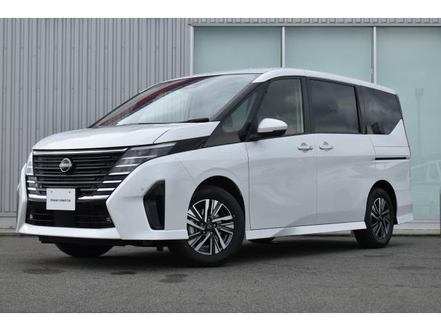 ハイウェイスターV 登録済未使用車 純正12.3インチナビ 後席モニター ETC2.0 前後ドライブレコーダー SOSコール LEDヘッド プロパイ 両側オート エマブレ コーナーセンサー 踏み間違い インテリキー(1枚目)