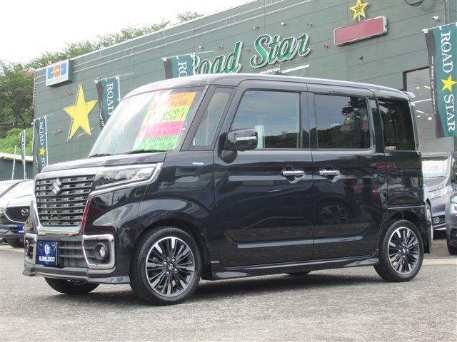 スズキ スペーシアカスタム ハイブリッドＸＳ　衝突回避支援ブレーキ　両席電動スライドドア　ＥＴＣ車載器