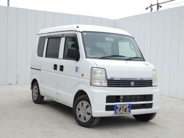 エブリイワゴン(スズキ) 車いす移動車 後部電動固定 リモコンキー パワーウインドウ ハロゲンヘッドライト ヘッドライトレベライザー 純正ラジオオーディオ 中古車画像