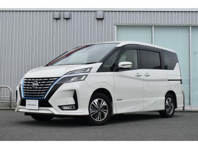 セレナ(日産) ｅ−パワー　ハイウェイスターＶ　１オナ　純１０ナビ　ＴＶ　ＥＴＣ　前後ドラレコ　プロパイロット　アラウンドビューＭ　インテリミラー　両オートＳ　ＬＥＤヘッド　セーフティパックＡ　ＷＡＡＣ　エマブレ　コーナーエンサー　踏み間違い防止 中古車画像