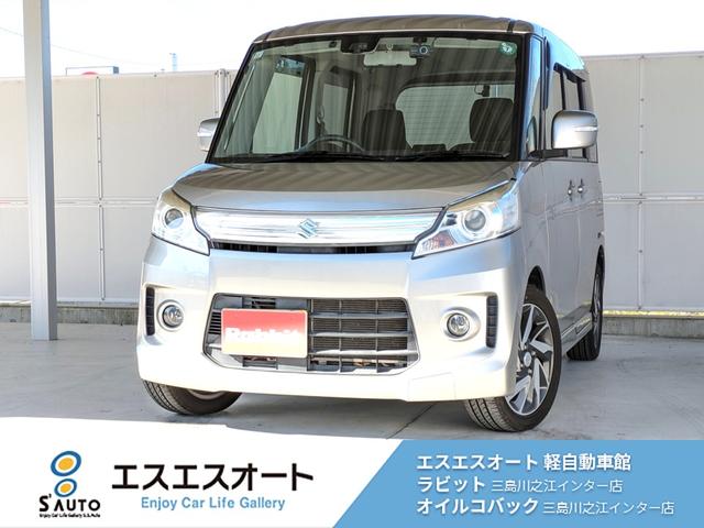 スペーシアカスタム(スズキ) ＴＳ　７インチナビ・前後ドライブレコーダー・ＥＴＣ・純正アルミホイール・ＨＩＤヘッドライト・両側電動スライドドア・オートライト・フォグライト・フルセグ・ＤＶＤ 中古車画像