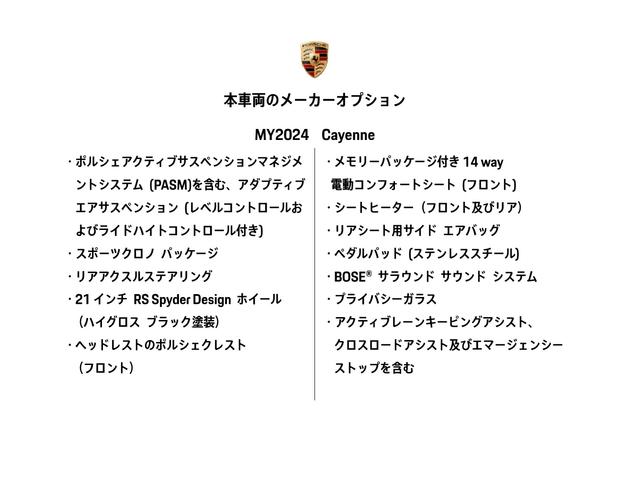 カイエン ベースグレード　２１インチホイール　エアサス（3枚目）