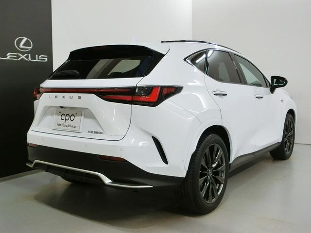 ＮＸ ＮＸ３５０ｈ　Ｆスポーツ　レクサスＣＰＯ認定中古車　Ａｄｖａｎｃｅｄ　Ｐａｒｋ　衝突被害軽減ブレーキペダル踏み間違い時加速抑制装置　三眼フルＬＥＤヘッドランプ　専用オレンジブレーキキャリパー　パノラミックビューモニター（5枚目）