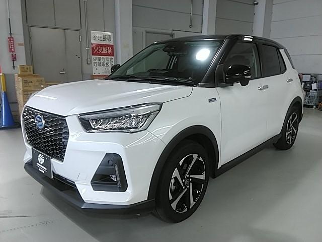 ロッキー(ダイハツ) プレミアムG HEV ワンオーナー キーレス フルセグ ナビ&TV 17アルミホイール エアバッグ オートマ フル装備 助手席エアバッグ 衝突被害軽減システム ETC バックカメラ スマートキー 横滑り防止機能 中古車画像