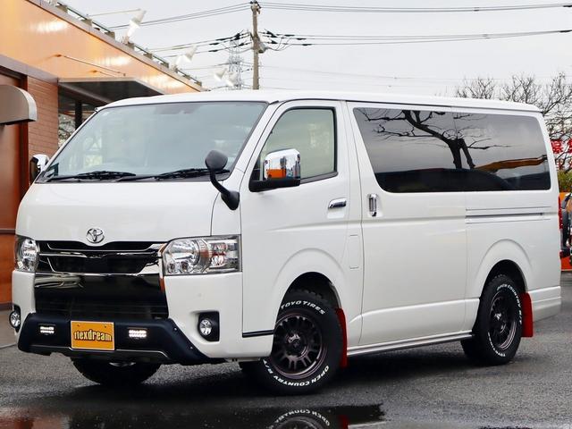 スーパーＧＬ　ダークプライムＩＩ　ローン２．４パーセント　１２０回　ＴＲＤフロントスポイラー　ＴＲＤサイドスカート　ＴＲＤリヤバンパースポイラー　ＴＲＤマッドフラップ　フルセグ地デジナビ　フリップダウンモニター　両側パワースライドドア