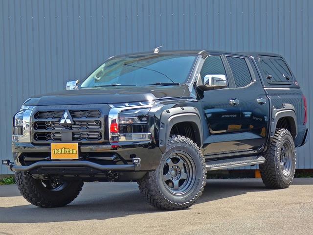 ＧＬＳ　ＡＲＢ４ｘ４クラシックキャノピー　荷台ＬＩＮＥ－Ｘ施工　フロントリフトアップ　ＳＳＲ１７インチアルミホイール　ジオランダーＭＴタイヤ　三菱純正ホイールアーチモール