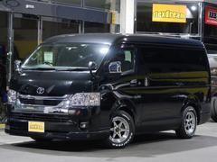 ハイエースワゴン GL 特別低金利2.4% ハイエース ワゴンGL FD-BOX0 ブラック内装 7インチナビ 10インチフリップ ルーフスピーカー タイヤ&ホイールセット 1.5インチローダウン リーガルフェンダー 中古車画像