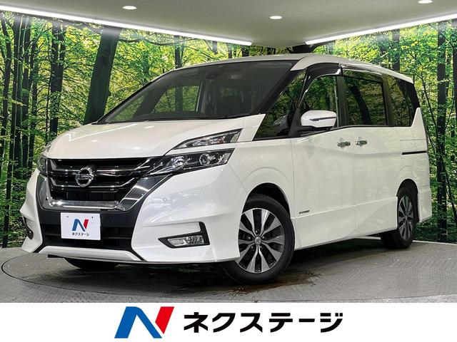 沖縄県の中古車ならセレナ ハイウェイスター　ＶセレクションＩＩ　アラウンドビューモニター　プロパイロット　Ｂｌｕｅｔｏｏｔｈ再生　ＥＴＣ　ＬＥＤヘッドライト　スマートキー　８人乗り　パーキングアシスト　車線逸脱警報　オートエアコン　ステアリングスイッチ