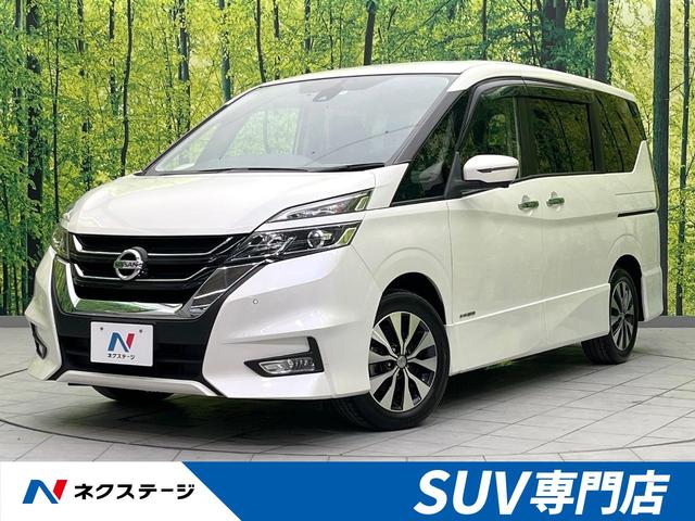 日産 セレナ ハイウェイスター　ＶセレクションＩＩ　純正９型ナビ　フリップダウンモニター　アラウンドビューモニター　ハンズフリー両側電動スライドドア　禁煙車　Ｂｌｕｅｔｏｏｔｈ　フルセグＴＶ　ＥＴＣ　ドライブレコーダー　ＬＥＤヘッド　純正１６アルミ