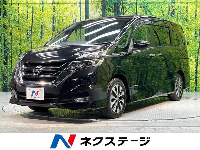 日産 セレナ ハイウェイスター　Ｖセレクション　禁煙車　後席モニター　両側電動スライドドア　衝突軽減　純正９型ＳＤナビ　フルセグＴＶ　Ｂｌｕｅｔｏｏｔｈ再生　ＥＴＣ　ＬＥＤヘッドライト　車線逸脱警報　クルーズコントロール　スマートキー　ＤＶＤ再生