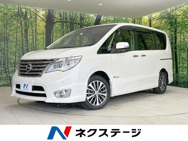 日産 セレナ ハイウェイスター　Ｖセレ＋セーフティ　ＳＨＶ　Ａセフ　後期　禁煙車　衝突被害軽減装置　純正８型ナビ　全周囲カメラ　両側電動スライドドア　Ｂｌｕｅｔｏｏｔｈ　ＬＥＤヘッドライト　ＥＴＣ　クルコン　リアオートエアコン　スマートキー　踏み間違い防止