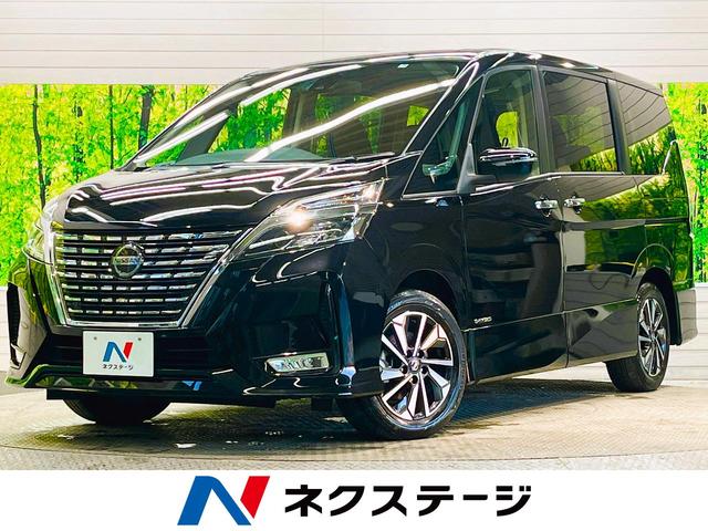 日産 セレナ ハイウェイスターＶ　禁煙車　純正１０型ナビＴＶ　両側ハンズフリー電動ドア　プロパイロット　バックカメラ　アダプティブＬＥＤヘッド　ブラインドスポットモニタ　後席オートエアコン／ＵＳＢ電源　ブルーレイ再生　ＥＴＣ