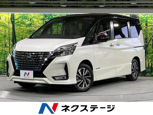 日産 セレナ ｅ－パワー　ハイウェイスターＶ　禁煙車　両側電動ドア　プロパイロット　アラウンドビュー　純正１０型ナビ　フリップダウン　ＬＥＤヘッド　ＬＥＤフォグ　純正１６インチＡＷ　ＥＴＣ　フルセグ　ＤＶＤ再生　インテリキー　クリアランスソナー