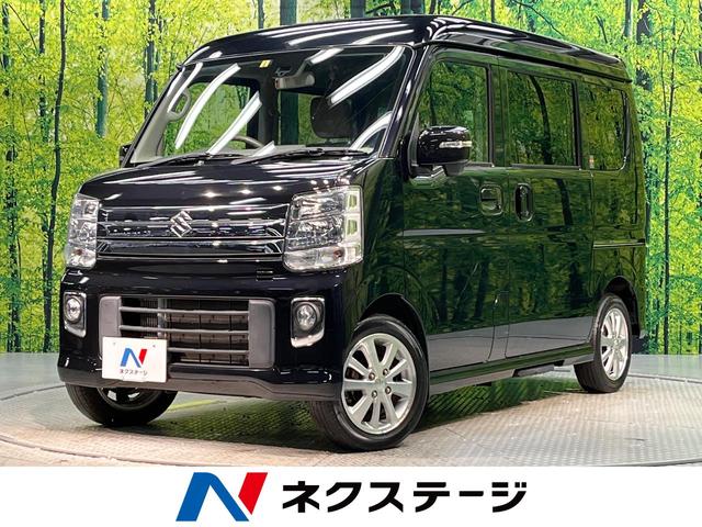 スズキ エブリイワゴン ＰＺターボスペシャル　禁煙車　両側電動スライドドア　衝突軽減ブレーキ　ＳＤナビ　ＨＩＤヘッドライト　踏み間違い防止　電動オートステップ　オートライト　オートエアコン　スマートキー　フォグライト　地デジ　盗難防止装置