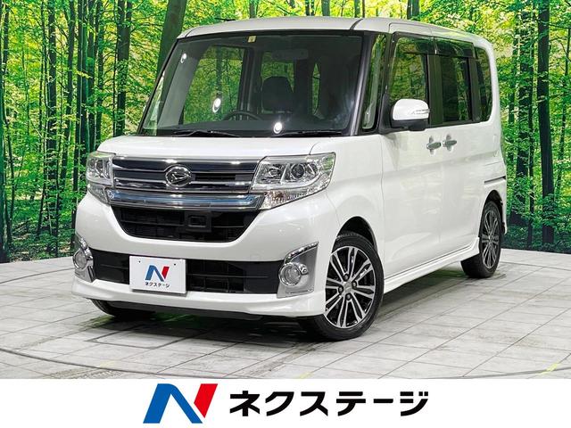 ダイハツ タント カスタムＲＳ　ＳＡ　禁煙車　ＳＤナビ　ターボ　両側電動スライドドア　衝突軽減　先行車発進お知らせ機能　アイドリングストップ　ＥＴＣ　スマートキー　オートエアコン　横滑り防止装置　オートライト　電動格納ミラー