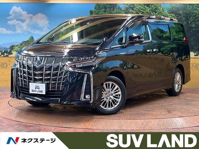 トヨタ アルファードハイブリッド ＳＲ　Ｃパッケージ　禁煙車　後席モニター　純正９型ナビ　両側電動ドア　セーフティセンス　ブラインドスポットモニター　フルセグＴＶ　バックカメラ　シートベンチレーション　クリアランスソナー　ＬＥＤヘッド　レーンアシスト