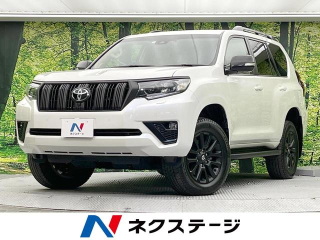 トヨタ ランドクルーザープラド ＴＸ　Ｌパッケージ　マットブラックエディション　ムーンルーフ　４ＷＤ　本革シート　セーフティセンス　禁煙車　ナビ付９型ディスプレイオーディオ　全周囲カメラ　レーダークルーズ　ＥＴＣ　シートエアコン　パワーシート　ＬＥＤヘッドライト　ルーフレール