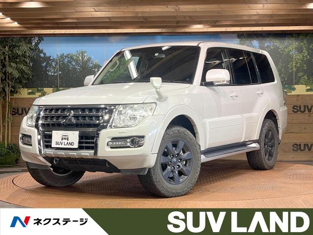 パジェロ ロング　エクシード　ディーゼル　７人乗り　４ＷＤ　ＳＤナビ　クルーズコントロール　禁煙車　シートヒーター　バックカメラ　ＥＴＣ　ＨＩＤヘッドライト　オートライト　純正１７インチアルミホイール　オートエアコン