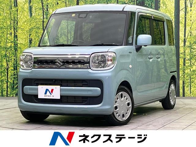 スズキ スペーシア ハイブリッドＸ　禁煙車　ＳＤナビフルセグ　両側電動スライドドア　全方位カメラ　衝突被害軽減　ＬＥＤヘッドライト　クリアランスソナー　プッシュスタート　スマートキー　オートエアコン　電動格納ミラー