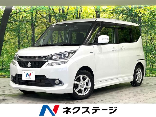 スズキ ソリオバンディット ハイブリッドＭＶ　４ＷＤ　電動スライドドア　クルーズコントロール　純正ナビ　フルセグＴＶ　Ｂｌｕｅｔｏｏｔｈ対応　バックカメラ　ＬＥＤヘッドライト　フロントフォグ　ＥＴＣ　スマートキー　アイドリングストップ