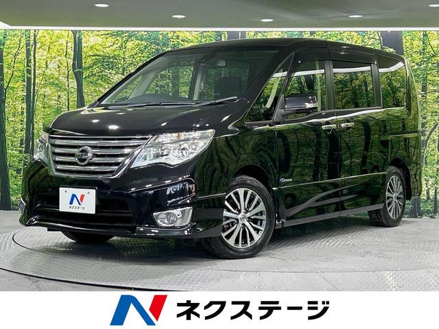 ハイウェイスター　Ｖセレ＋セーフティ　ＳＨＶ　Ａセフ　両側電動スライドドア　エマージェンシーブレーキ　禁煙車　８インチ純正ナビ　アラウンドビューモニター　Ｂｌｕｅｔｏｏｔｈ再生　フルセグＴＶ　ＥＴＣ　ＬＥＤライト　スマートキー　クルーズコントロール