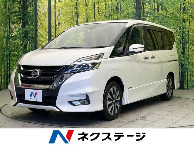 日産 セレナ ハイウェイスター　ＶセレクションＩＩ　インテリジェントエマージェンシーブレーキ　純正９型ナビ　アラウンドビューモニター　両側電動ドア　禁煙車　Ｂｌｕｅｔｏｏｔｈ　ＥＴＣ　ＬＥＤヘッド　コーナーセンサー　クルーズコントロール　スマートキー