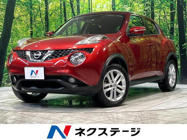 日産 ジューク １５ＲＸ　Ｖセレクション　純正ナビ　アラウンドビューモニター　エマージェンシーブレーキ　アイドリングストップ　オートライト　オートエアコン　ＥＴＣ　インテリジェントキー　プッシュスタート　フロントフォグライト