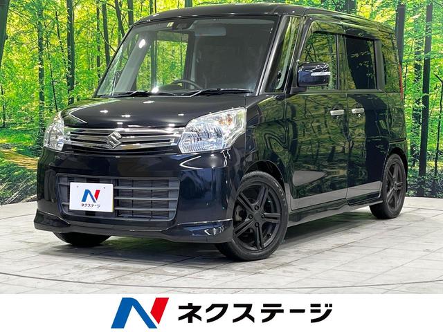 スズキ スペーシア Ｘリミテッド　４ＷＤ　両側電動スライドドア　レーダーブレーキサポート　禁煙車　ＨＤＤナビ　バックカメラ　ＥＴＣ　ＨＩＤヘッドライト　前席シートヒーター　フルセグ　スマートキー　オートライト　オートエアコン