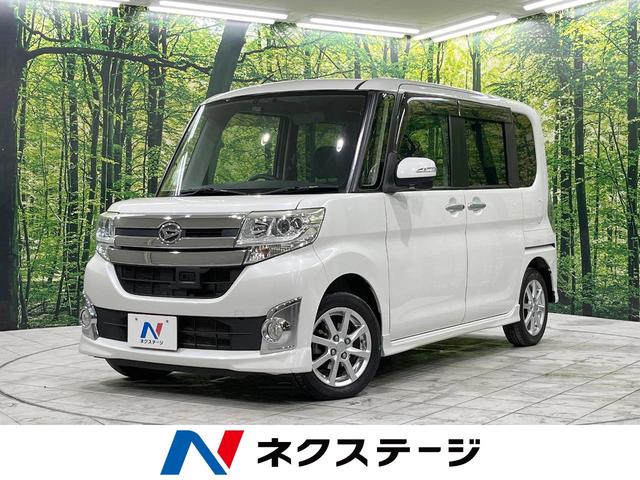 ダイハツ タント カスタムＸ　ＳＡ　４ＷＤ　禁煙車　電動スライドドア　スマートアシスト　ケンウッド製ＳＤナビ　バックカメラ　ＥＴＣ　ＬＥＤヘッドライト　ＬＥＤフォグ　スマートキー　オートライト　オートエアコン　純正１４インチアルミ