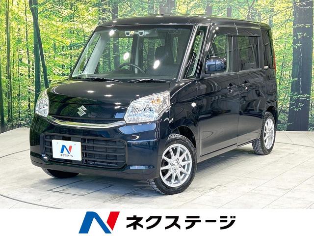 スズキ スペーシア Ｘ　禁煙車　衝突軽減　Ｂｌｕｅｔｏｏｔｈ　ＥＴＣ　バックカメラ　電動スライド　シートヒーター　誤発進抑制機能　車線逸脱警報　ロールサンシェード　オートエアコン　スマートキー　オートライト　１４アルミ