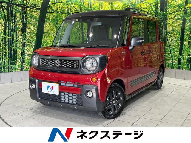 スズキ スペーシアギア ハイブリッドＸＺ　禁煙車　全方位カメラ　両側電動ドア　シートヒーター　ＬＥＤヘッド　レーダークルーズ　コーナーセンサー　ＬＥＤフォグ　オートハイビーム　ルーフレール　ロールシェード　シートバックテーブル