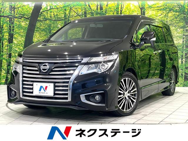 日産 エルグランド ２５０ハイウェイスター　４ＷＤ　両側パワースライドドア　フリップダウンモニター　純正ＳＤナビ　クルーズコントロール　オートエアコン　純正１８インチアルミホイール　スマートキー　Ｂｌｕｅｔｏｏｔｈ再生　盗難防止装置