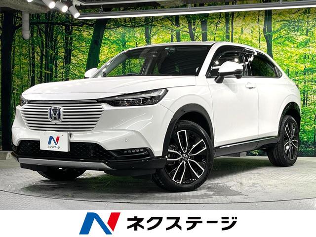 ホンダ ヴェゼル ｅ：ＨＥＶ　Ｚ　ホンダコネクトディスプレイ　禁煙車　衝突軽減　アダプティブクルーズ　ブラインドスポットモニター　全周囲カメラ　シートヒーター　ドラレコ　ＥＴＣ２．０　Ｂｌｕｅｔｏｏｔｈ接続　シーケンシャルターンランプ