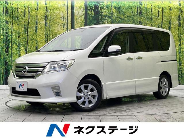 日産 セレナ ハイウェイスター　Ｖセレクション　両側電動スライドドア　ＳＤナビ　バックカメラ　クルーズコントロール　フルセグＴＶ　ＣＤ／ＤＶＤ再生　ＥＴＣ装備　Ｂｌｕｅｔｏｏｔｈ接続　スマートキー　オートライト　禁煙車　衝突安全ボディ